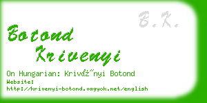 botond krivenyi business card